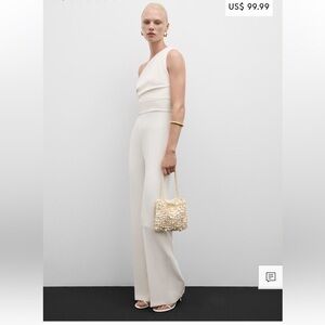 Mango one shoulder jumpsuit